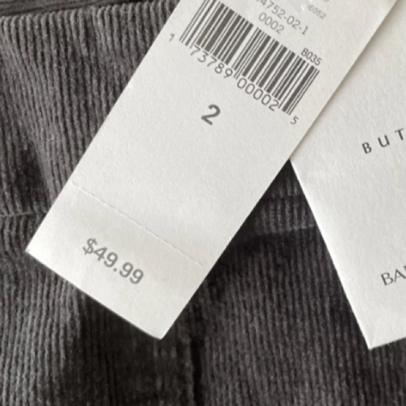 Banana Republic Factory Dark Grey Corduroy Skirt Size 2 - Picture 7 of 8